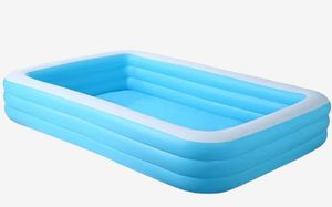 Vente en gros de jouet <span class=keywords><strong>gonflable</strong></span> carré imprimé bleu blanc piscine intérieure pour la cour parent-enfant nageant avec fond en mousse pour enfants - Product Image 4
