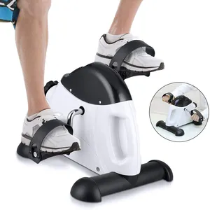 Mesin pedometer lengan dan kaki Mini, Pedal sepeda di bawah meja portabel, mesin pedometer lengan dan kaki dengan tampilan layar LCD