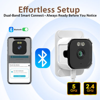 Caméra miniature de fenêtre populaire avec capteur CMOS de vision nocturne 2K, WiFi double bande 5 GHz et 2,4 GHz, détection de mouvement intérieure, stockage dans le cloud