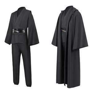 Disfraz de Cosplay de <span class=keywords><strong>Obi</strong></span> <span class=keywords><strong>Wan</strong></span> Kenobi de Primera Calidad, Túnica Jedi Marrón de <span class=keywords><strong>Star</strong></span> <span class=keywords><strong>Wars</strong></span> para Sable de Luz - Product Image 4