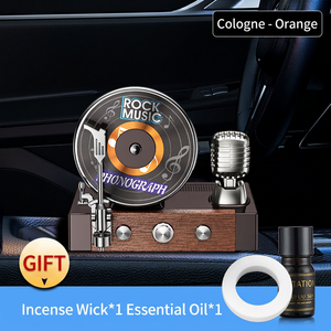 Solar Powered Phonograph Car Fragrance <b>Holder</b> Air Purifier Plastic Natural Evaporation for Seating Modern Style - Product Image 3