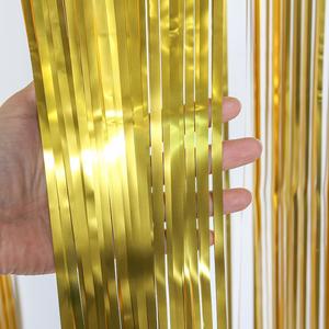 Décoration de <span class=keywords><strong>fête</strong></span> en gros, toile de fond, franges en paillettes, <span class=keywords><strong>rideau</strong></span> métallique mat - Product Image 6