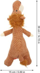 Juguetes para Masticar para Perros, Lindos, Duraderos e Indestructibles, Juguetes de Peluche Interactivos de Lujo con Sonido, 39x15cm, Lobos, Leones, Elefantes, Venta al Por Mayor de Fábrica - Product Image 1