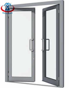 Portes en acier ZHTDOORS, double, 44 mm, vitrées, de sécurité incendie, homologuées, acier - Product Image 1