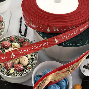 Wholesale 25 Yards/Lot Christmas Satin <b>Ribbons</b> 10mm Red Green Printed Satin <b>Ribbon</b> for Packaging & <b>Decoration</b> - Product Image 3