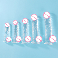 Dildos réalistes en cristal transparent, bâtons phallus, plusieurs tailles XS S M L XXL, dildos sans huile en TPE, jouets sexuels pour adultes pour femmes