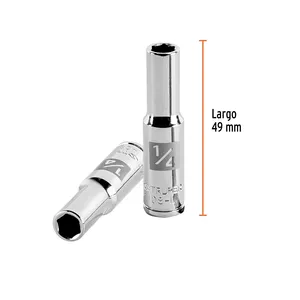 Truper 6ชิ้น1/4 "Dado Largo CON 6 puntas cuadro 1/4" Caja de SOCKET longตามยาว - Product Image 2