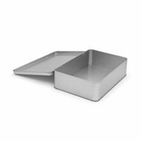 Boîtes en métal argenté en gros pour l'emballage de bonbons, noix et biscuits – Boîtes rectangulaires en métal doré, argenté et blanc
