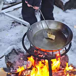 No Chemical Coating 22-40cm Carbon Steel Skillet Frying <strong>Pan</strong> <strong>Grill</strong> <strong>Pan</strong> Without Pot Cover Steel Fry <strong>Pan</strong> for Restaurant Use - Product Image 2