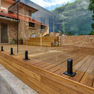 Hiện đại thiết kế ban công thép không gỉ Kính không khung lan can hồ bơi Spigot kính lan can - Product Image 6