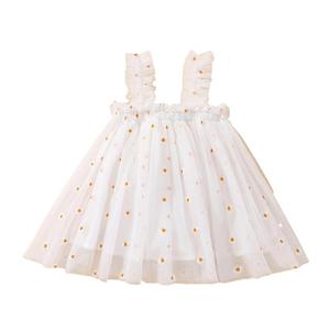 ホットセールファッションガールチュールプリントショートカジュアルドレス夏のかわいい幼児の女の子のドレス - Product Image 3