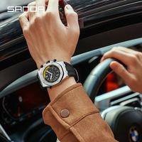 Reloj de Cuarzo Sanda 7027 de Alta Calidad, Relojes de Cuarzo con Correa de Silicona, Reloj de Pulsera Deportivo Informal Luminoso para Hombre