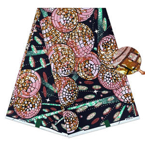 Tissu africain super brillant perlé, imprimés africains, tissu super brillant doré, tissu africain super brillant, <span class=keywords><strong>6</strong></span> <span class=keywords><strong>yards</strong></span>, <span class=keywords><strong>pagne</strong></span> pour fille, pour fête de mariage - Product Image 3