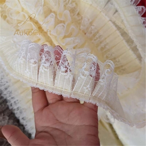 Pita renda bordir organza berlipit 5cm, aksesoris pakaian DIY, hiasan, untuk kostum, sprei, jahitan, dan hiasan tekstil. - Product Image 4