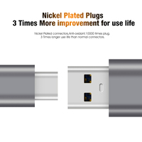Cable USB 3.0 Tipo-C de 22AWG, Carga Rápida, Transferencia de Datos de 5Gbps, Blindaje de Lámina de Nailon, Garantía de 12 Meses para Computadora
