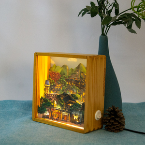 Bán Buôn Bán Hot Hộp Bóng Khung Với Led Cắt Giấy Bóng Hình Ảnh Hộp Khung 3d Khung Ảnh Nghệ Thuật Giấy Cắt Ánh Sáng Hộp - Product Image 3