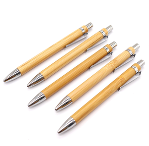 Cheap Wooden Bamboo Ball <b>Pen</b> Eco Friendly Retractable Ballpoint <b>Pen</b> with Paper <b>Box</b> Packing - Product Image 1
