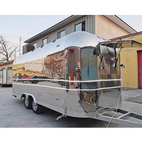 Australian Standard Mobile Van Consession Remorque Alimentaire Remorque En Acier Inoxydable Food Truck Grande Caravane