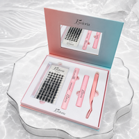 Kit de cils en grappe personnalisable avec logo, cils DIY sans marque, étiquette privée, grappes de cils DIY
