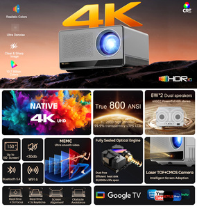 โปรเจคเตอร์ U1 Native 4K LCD ความสว่างสูง ป้องกันฝุ่นอย่างสมบูรณ์แบบ ระบบ Android 11/12 โฟกัสอัตโนมัติ ปรับคีย์สโตนอัตโนมัติ WiFi6 เหมาะสำหรับใช้ในบ้าน ธุรกิจ และการศึกษา - Product Image 4