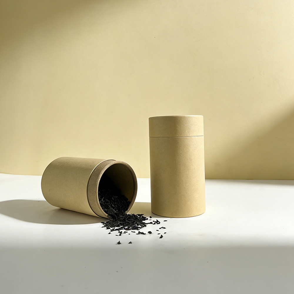 Customizable Logo Eco-friendly Recyclable Degradable Kraft Paper Tube Packaging For Gift Craft Custom Color Multiple Product