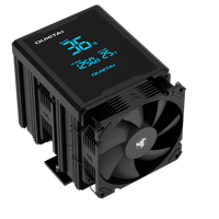 FEZCOOL CS620 Refroidisseur de processeur à double tour avec affichage numérique, refroidissement par air, roulement fluide, contrôle intelligent de la température, six dissipateurs thermiques, sans éclairage