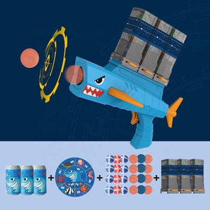 <span class=keywords><strong>Pistolet</strong></span> catapulte pour enfants, jouet interactif parent-enfant, jouet requin, <span class=keywords><strong>pistolet</strong></span> en ABS avec tissu collant, balle collante et 3 cartouches - Product Image 4