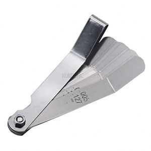 Aço inoxidável <span class=keywords><strong>Feeler</strong></span> Medidor <span class=keywords><strong>Metric</strong></span> 0.127-0.508mm 0.005-0.020 Polegada Válvula Offset <span class=keywords><strong>Feeler</strong></span> <span class=keywords><strong>Gauge</strong></span> Alta Resistência 16 Lâmina Fácil de Usar - Product Image 3