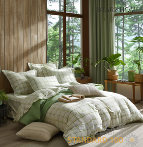 Starz Home <span class=keywords><strong>Linge</strong></span> de lit en tissu de coton Offre Spéciale-Embrassez <span class=keywords><strong>la</strong></span> fraîcheur de <span class=keywords><strong>la</strong></span> nature avec une qualité hôtelière et un mélange vert luxuriant - Product Image 5