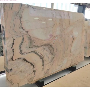 Élégante dalle de vanité en <span class=keywords><strong>marbre</strong></span> rose Statuario Rosso en pierre naturelle avec évier intégré design de salle de bain spa - Product Image 3