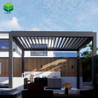 Pergola moderne en aluminium à lames orientables 3x4m, pergola extérieure, couverture de patio réglable en aluminium, abri solaire, gazebo