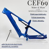 Vélo de montagne électrique Szzsbike 2026, dernier modèle, cadre CEF69, moteur Bafang M560/M510, frein à disque, finition carbone mate