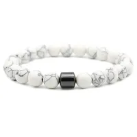 Bracelet extensible en perles de pierre noire œil de tigre de 8 mm HP, perles magnétiques, bracelet perlé