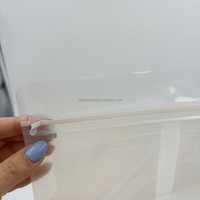 Sac d'emballage alimentaire sous vide personnalisé en nylon PE plastique transparent de 5 kg et 10 kg avec fermeture sur 4 côtés et poignée Doypack