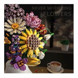 Toysrunner Rose & Sunflower DIY Flower <b>Building</b> <b>Blocks</b> Set 601232-601255-Creative Construction Toy with ABS Plastic - Product Image 3