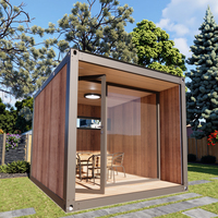Conteneur en acier de 10 pieds, maison de jardin, bureau mobile, mini-salle d'activités, design moderne, alimenté à l'énergie solaire, pour supermarché, immeuble de bureaux