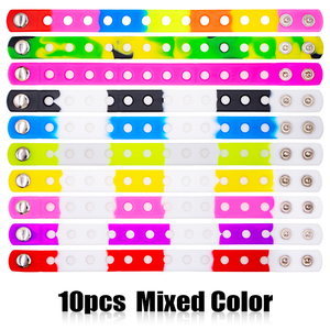 Pulseras de silicona con logotipo personalizable, perfectas para <span class=keywords><strong>Jibbitz</strong></span> y Clog Charms, recuerdos de fiesta, accesorios diarios para niños y niñas - Product Image 6