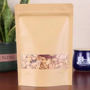 Giải phóng mặt bằng dễ niêm phong Túi giấy Kraft đáy vuông với cửa sổ mở cho bao bì xà phòng thủ công - Product Image 6