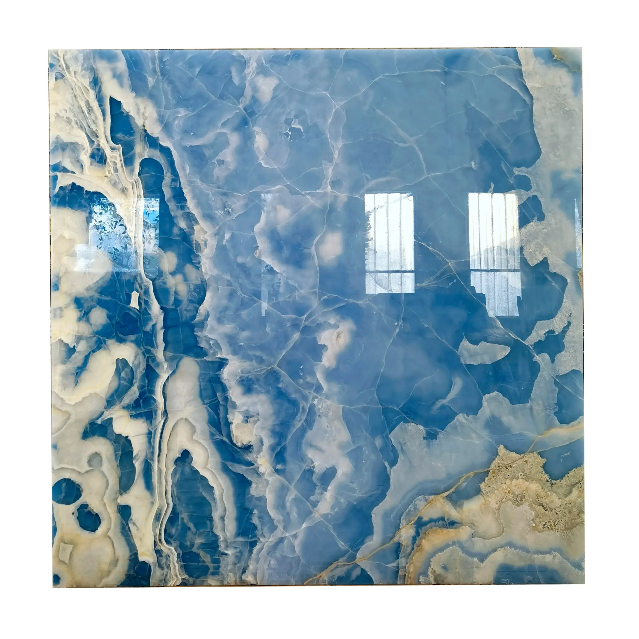 Jade smaragdblau Onyx Luxus Kristall Onyx Stein Marmor große Platten für zuges chnittene Fliesen