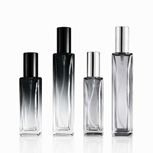Botella de Perfume Cuadrada de Vidrio de Lujo de 20 ml Personalizada con Pulverizador de Aluminio, Atomizador de Fragancia Recargable Portátil con Efecto Ahumado - Product Image 6