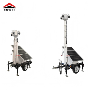 <span class=keywords><strong>Remorque</strong></span> de vidéosurveillance mobile à énergie solaire avec mât de 6 m et batterie de 1440 Wh, étanche, pour la sécurité des travaux civils - Product Image 2