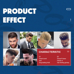 Barber à base d'eau pour hommes Pommade de coiffure classique Pommade pour cheveux à tenue moyenne ou forte pour hommes - Product Image 2
