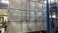 Réservoir de stockage d'eau pour lutte contre l'incendie GRP FRP SMC à panneaux sectionnels 1-5000m3 pour système d'extinction par aspersion