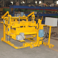 Machine portable de fabrication de blocs de béton QT40-3A, machine à briques vibrante 25kN à pont roulant