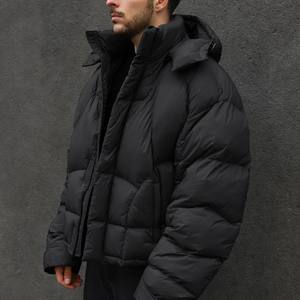 Tùy chỉnh mùa đông Mens bong bóng nóc áo khoác với mui xe có thể tháo rời dày độn xuống áo khoác cho nam giới - Product Image 1