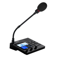 Soporte SIP Sistema de audio IP sin servidor Micrófono de micrófono de paginación remota IP con programador de programa de tiempo y reproductor de activación de memoria