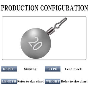 ลูกตุ้มตกปลาแบบทรงกลม น้ำหนัก 2.5 กรัม 3.5 กรัม 5 กรัม 7 กรัม 10 กรัม 14 กรัม 20 กรัม พร้อมคลิปหนีบกันสายพันกัน ติดตั้งง่าย อุปกรณ์ตกปลา - Product Image 5