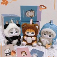 Nouvelle série de figurines Mofu Sand Vinyl en boîte mystère, motif chat requin, cadeau d'anniversaire unisexe pour enfants, porte-clés promotionnel, dessin animé écologique