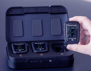 Saramonic ไมโครโฟนลาวาเลียร์ไร้สาย Blink500 ProX,ไมค์คอปกคู่แบบชาร์จได้สำหรับการบันทึกกล้องโทรศัพท์มือถือ - Product Image 4