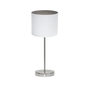 Lampada da Tavolo Nichel/Bianco 1xE14 42x17x17 cm - Illuminazione Decorativa per Spazi Moderni e Funzionali - Product Image 1